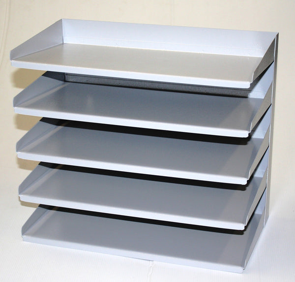 Desk top steel sloping letter tray- 5 Tier letter tray