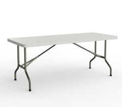 Life Polypropylene Trestle White Folding Table for Training & Conference