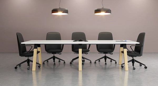 Ligna Boardroom table with solid Oak timber legs| 8 and 10 seater tables