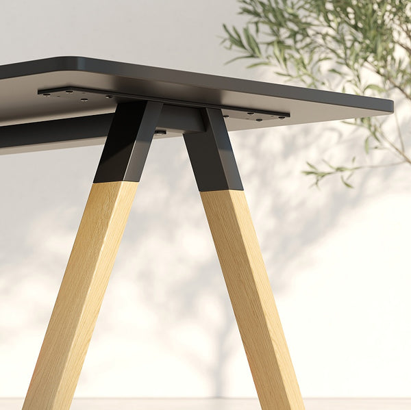 Ligna rectangle Bar leaner Table-multi functional table-solid Oak timber legs