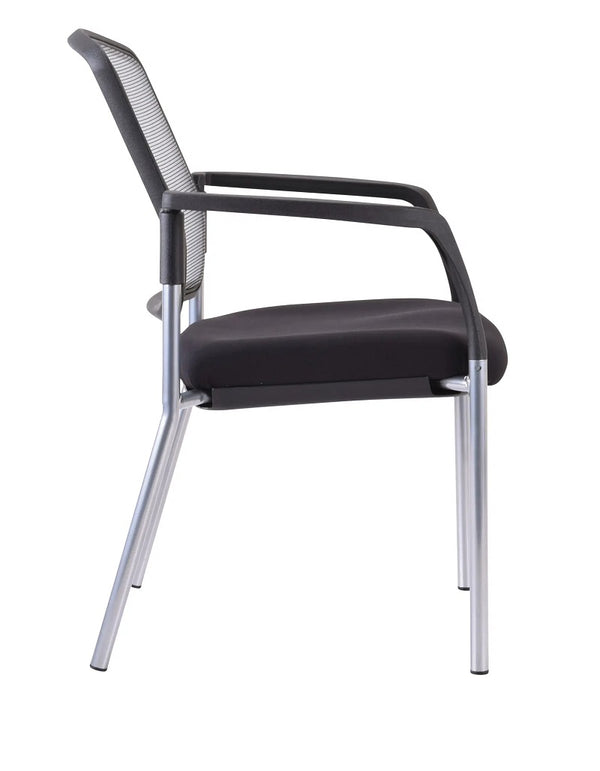 Lindis Mesh back visitor-meeting-training chair with arms-stacking chair