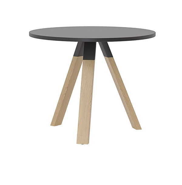 Ligna round meeting table- solid Oak timber legs-900 & 1200 round tables-