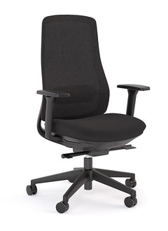 Lume Mesh back office chair with arms- Reclining meeting chair with Black or Grey options