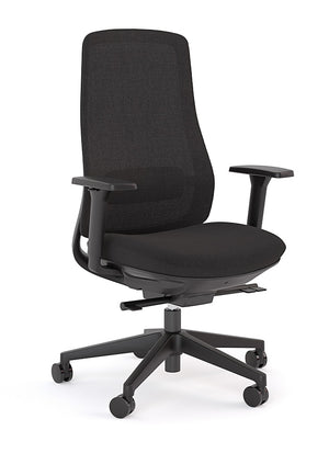 Lume Mesh back office chair with arms- Reclining meeting chair with Black or Grey options