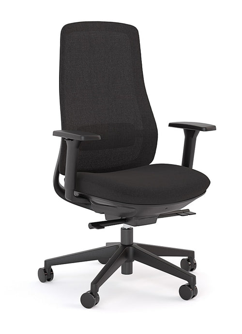 Lume Mesh back office chair with arms- Reclining meeting chair with Black or Grey options