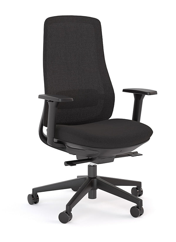Lume Mesh back office chair with arms- Reclining meeting chair with Black or Grey options