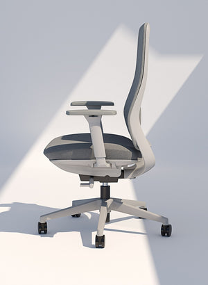 Lume Mesh back office chair with arms- Reclining meeting chair with Black or Grey options