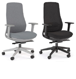 Lume Mesh back office chair with arms- Reclining meeting chair with Black or Grey options