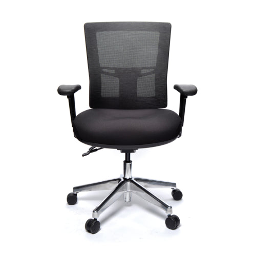 Metro 2 mesh High back Office Chair-polished trolley base-3 lever adjustment- AFRDI certified -