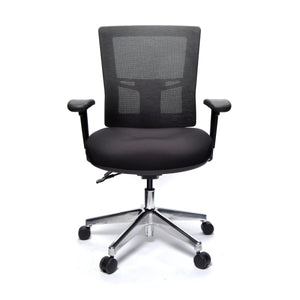 Metro 2 mesh High back Office Chair-polished trolley base-3 lever adjustment- AFRDI certified -