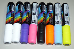 Glass board dry erase Fluro liquid chalk marker pens- Pack of 8 colours