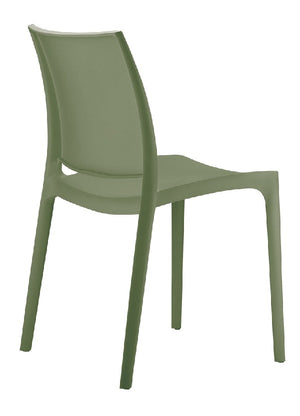 Maya outdoor stacking chair-UV stable polypropylene with 5 colours