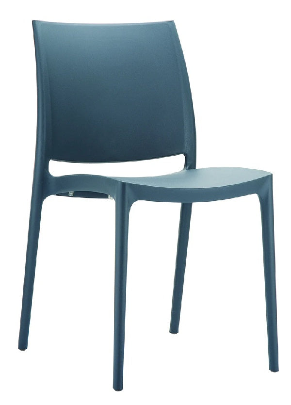 Maya outdoor stacking chair-UV stable polypropylene with 5 colours