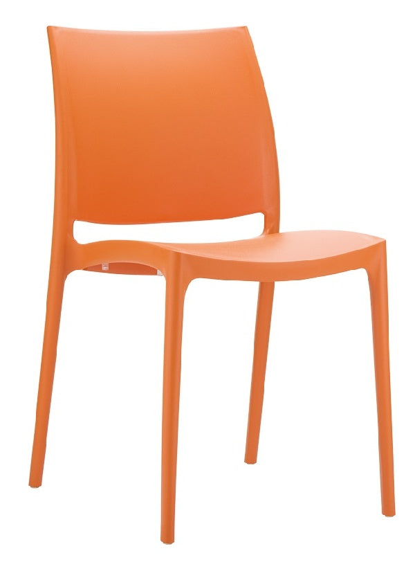 Maya outdoor stacking chair-UV stable polypropylene with 5 colours