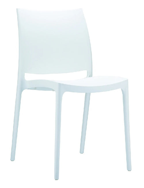 Maya outdoor stacking chair-UV stable polypropylene with 5 colours