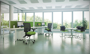 Metro 2- 24-7 heavy mesh chair 2 Green office setting