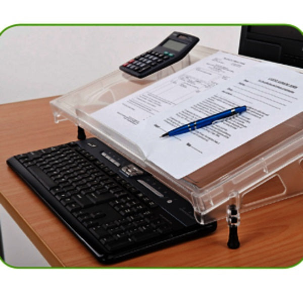 Microdesk clear perspex copy holder | NZ made adjustable angle copy holder|