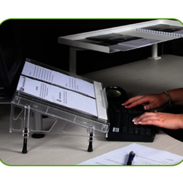 Microdesk clear perspex copy holder | NZ made adjustable angle copy holder|