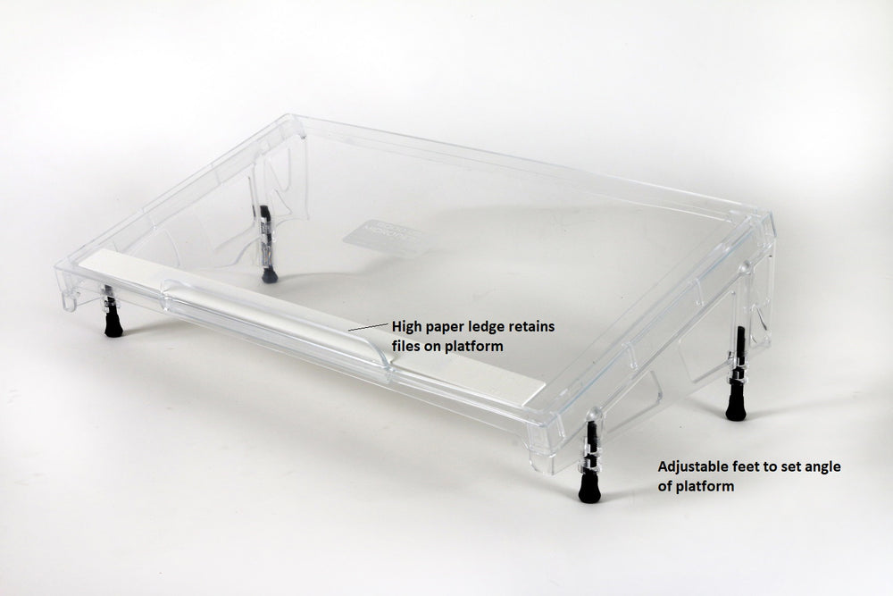 Microdesk clear perspex copy holder | NZ made adjustable angle copy holder|