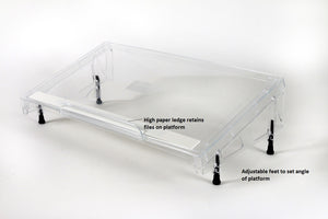 Microdesk clear perspex copy holder | NZ made adjustable angle copy holder|