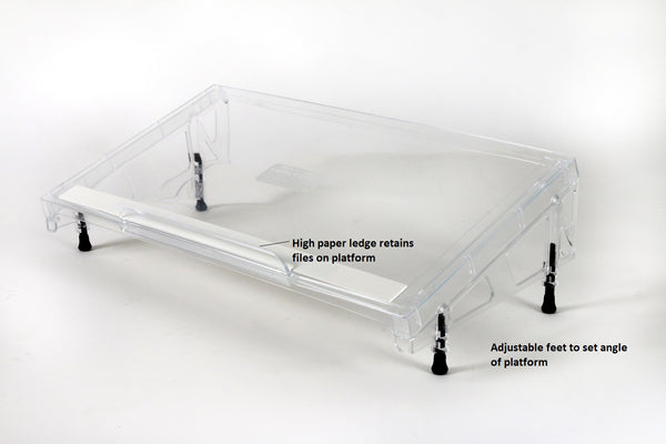 Microdesk clear perspex copy holder | NZ made adjustable angle copy holder|