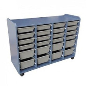 Mobile Tote tray unit 32 -Melteca - Holds 32 Small or 16 Large Trays