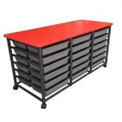 Mobile steel Tote trolley 36 - Holds 36 small or 18 Large Trays