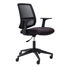 Mondo Brook mesh back office chair with fixed side arms-black only
