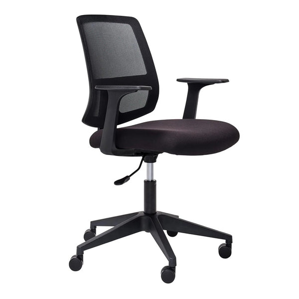 Mondo Brook mesh back office chair with fixed side arms-black only