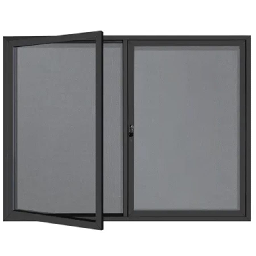 Noticeboard lockable cabinet- sturdy aluminium frame- NZ made