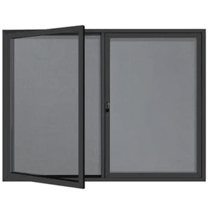 Noticeboard lockable cabinet- sturdy aluminium frame- NZ made
