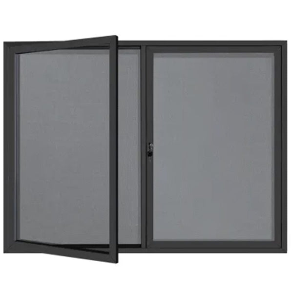 Noticeboard lockable cabinet- sturdy aluminium frame- NZ made