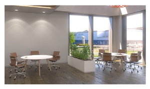 OSLO 1500 meeting table round top 4 leg setting