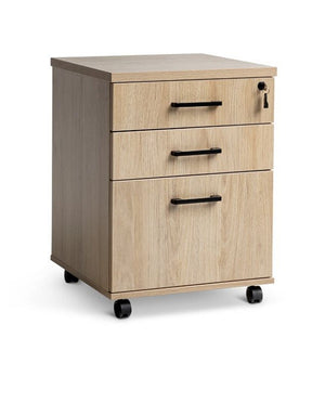 OKi Mobile drawer unit- locking under desk drawer storage-Autumn Oak