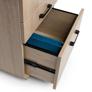 OKi Mobile drawer unit- locking under desk drawer storage-Autumn Oak