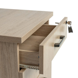 OKi Mobile drawer unit- locking under desk drawer storage-Autumn Oak