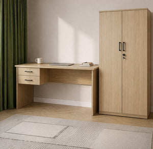 Oki two door cupboard-locking- 900 & 1800 high- Autumn Oak