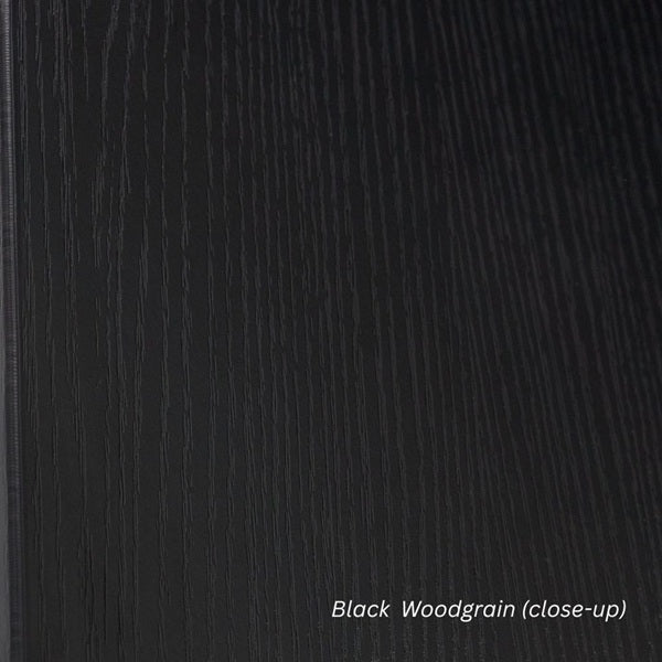 Onyx two door cupboard-locking- 900 & 1800 high- Woodgrain Black Melamine finish