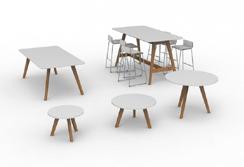 Oslo Bar leaner table - Ash timber frame- breakout - cafe table