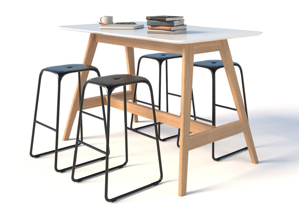 Oslo Bar leaner table - Ash timber frame- breakout - cafe table