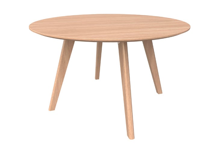 Oslo 1500 round meeting table - White top- Ash Timber legs