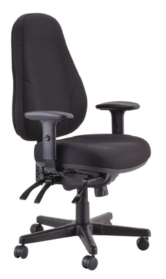 Persona 24/7 High back heavy duty Office chair with arms-AFRDI 142-Leather upholstery option