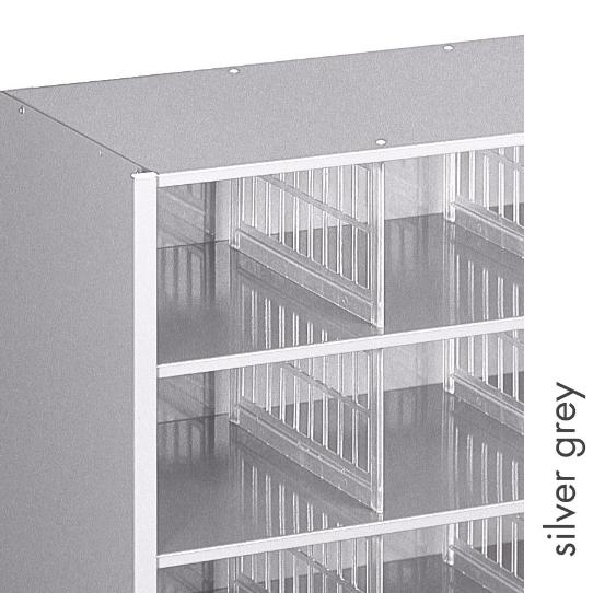 Steel Pigeonhole Units - 20 + 40 compartments -Silver Grey finish Quickship