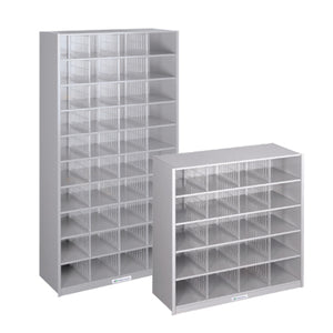 Steel Pigeonhole Units - 20 + 40 compartments -Silver Grey finish Quickship
