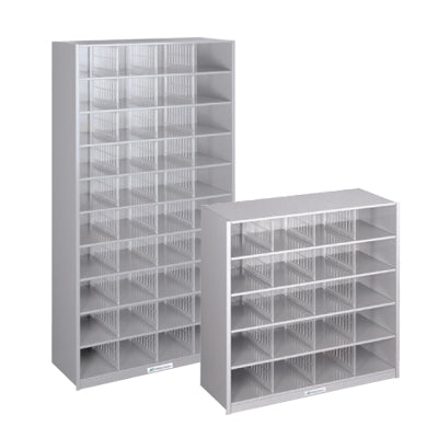 Steel Pigeonhole Units - 20 + 40 compartments -Silver Grey finish Quickship