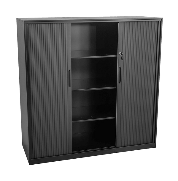 Proceed Steel Tambour door cabinet-1200 wide -3 heights-Two colours-planter box option