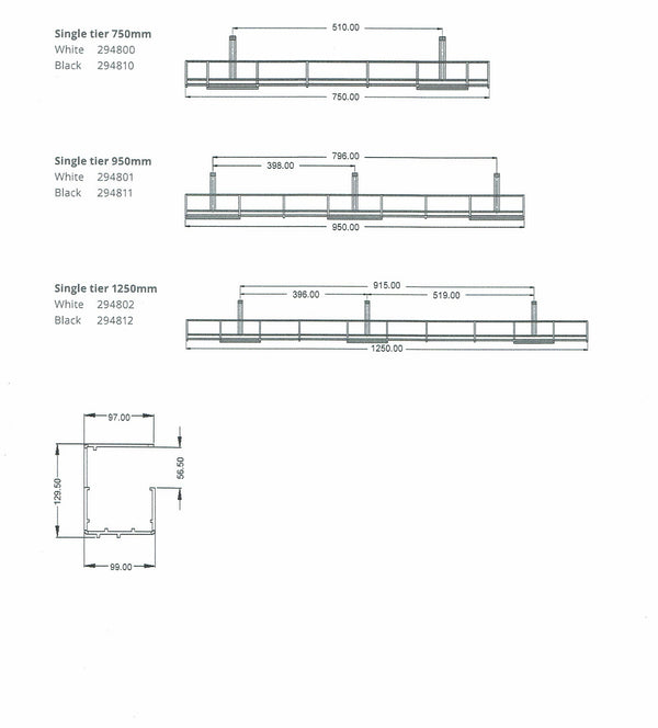 Cable Baskets- single channel wire baskets for under desk cables