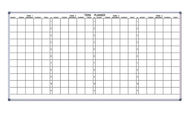 Prowite term planner| Porcelain laser etched whiteboard school Term planner