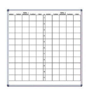 Prowite term planner| Porcelain laser etched whiteboard school Term planner