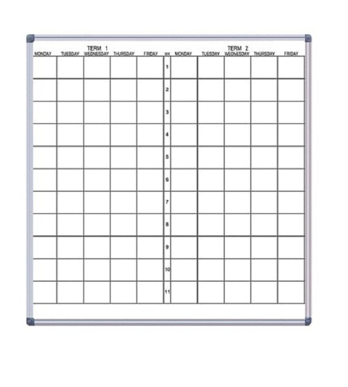 Prowite term planner| Porcelain laser etched whiteboard school Term planner